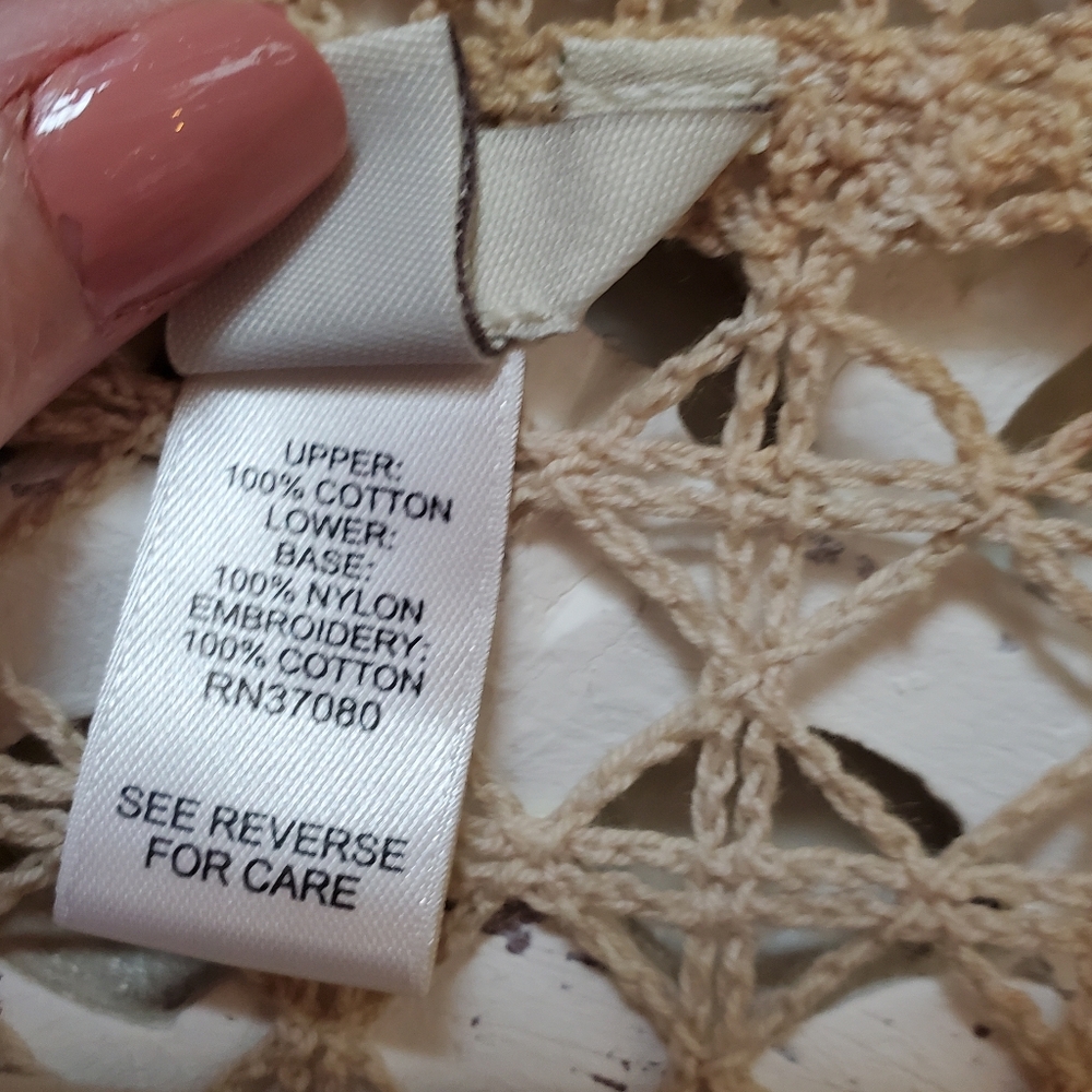 Tea Dyed Battenberg Lace And Floral Lace Boho Vest Size Medium - Picture 6 of 10